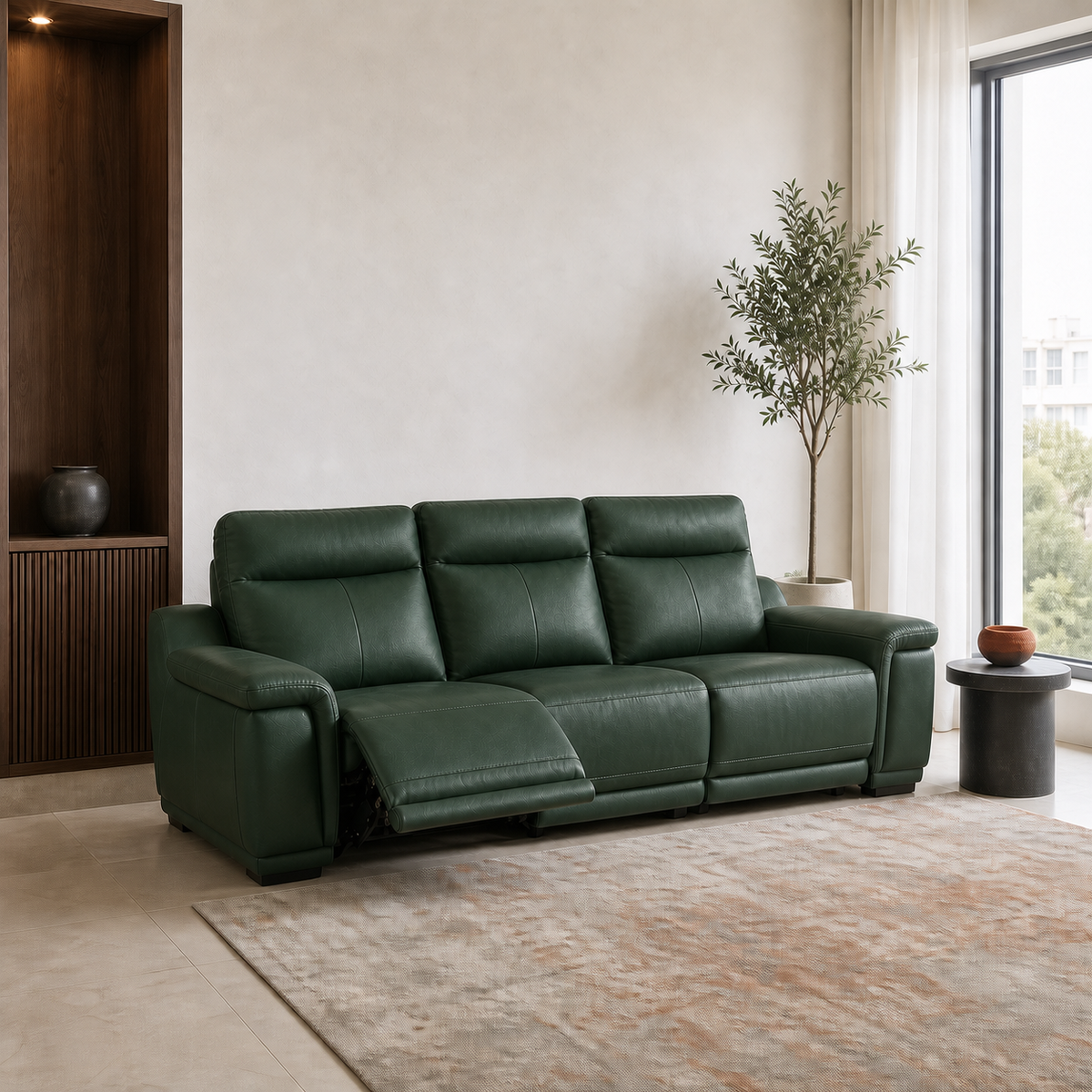 Aurora Recliner 3 seater green 01 main