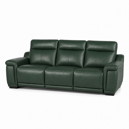 Aurora Recliner 3 seater green 02 white