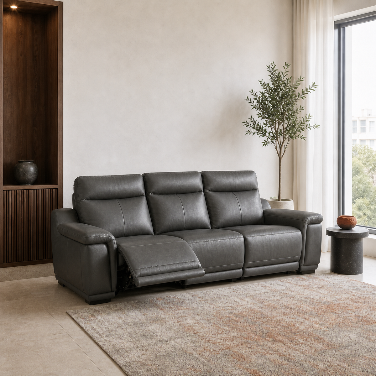 Aurora Recliner 3 seater grey 01 main