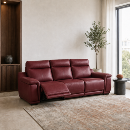 Aurora Recliner 3 seater red 01 main