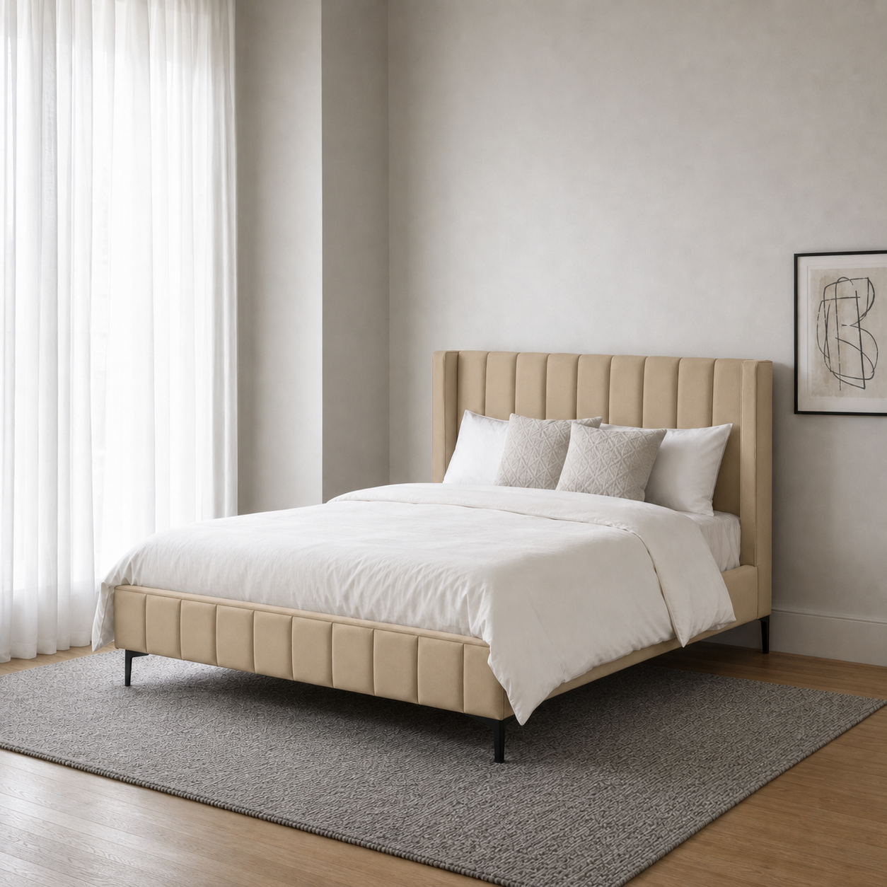 Bea - Bed Beige lifestyle view
