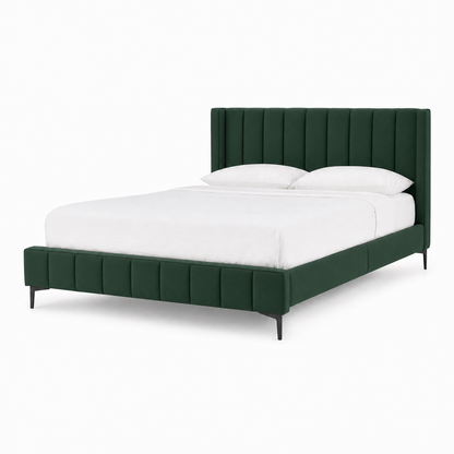Bea - Bed Green plain white background view