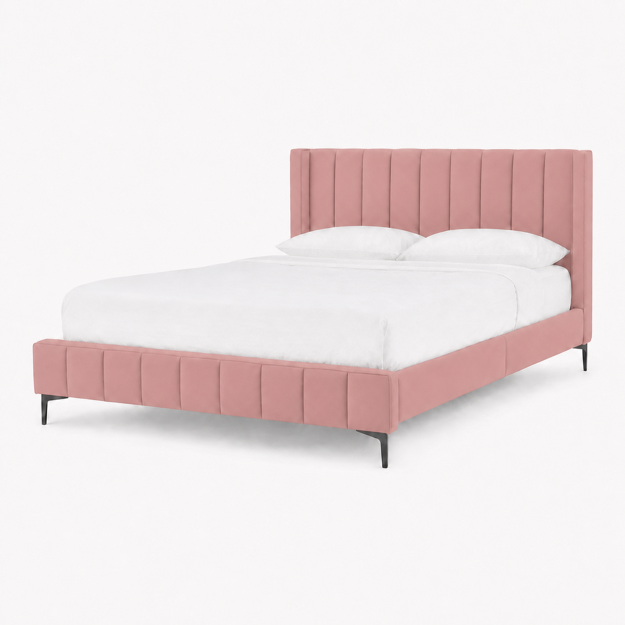Bea - Bed Pink plain white background view