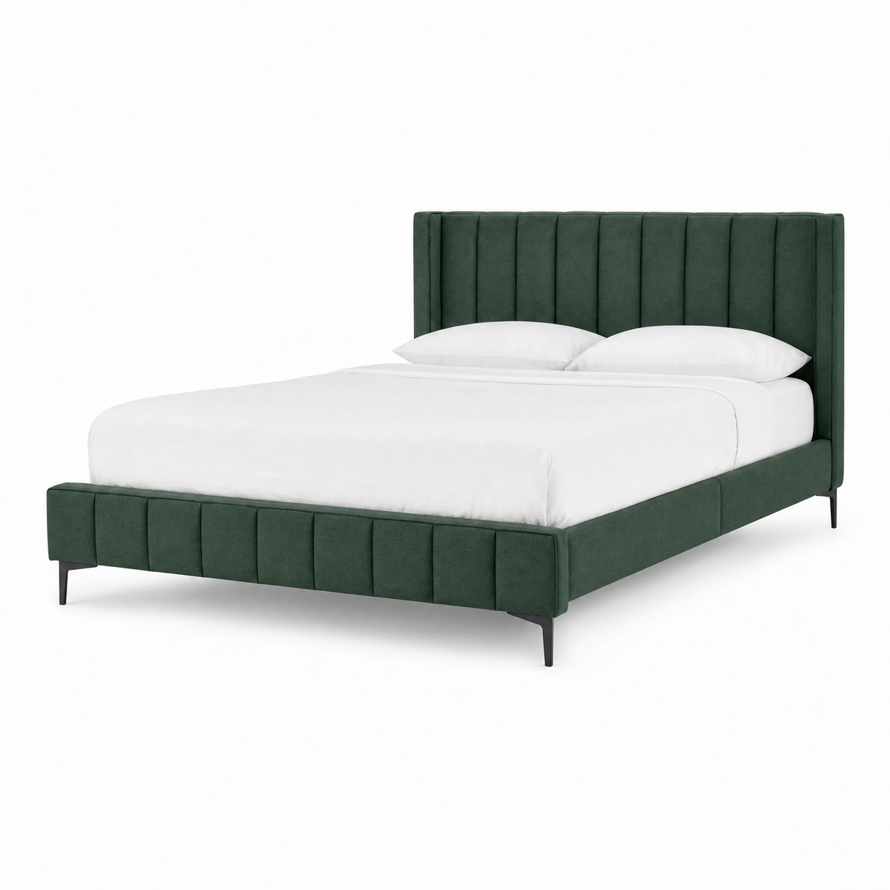 Bea - Bed, complete front three-quarter studio bed view
