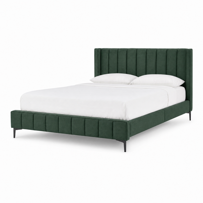Bea - Bed, complete front three-quarter studio bed view