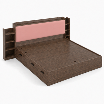 Elin - Bed Pink plain white background view