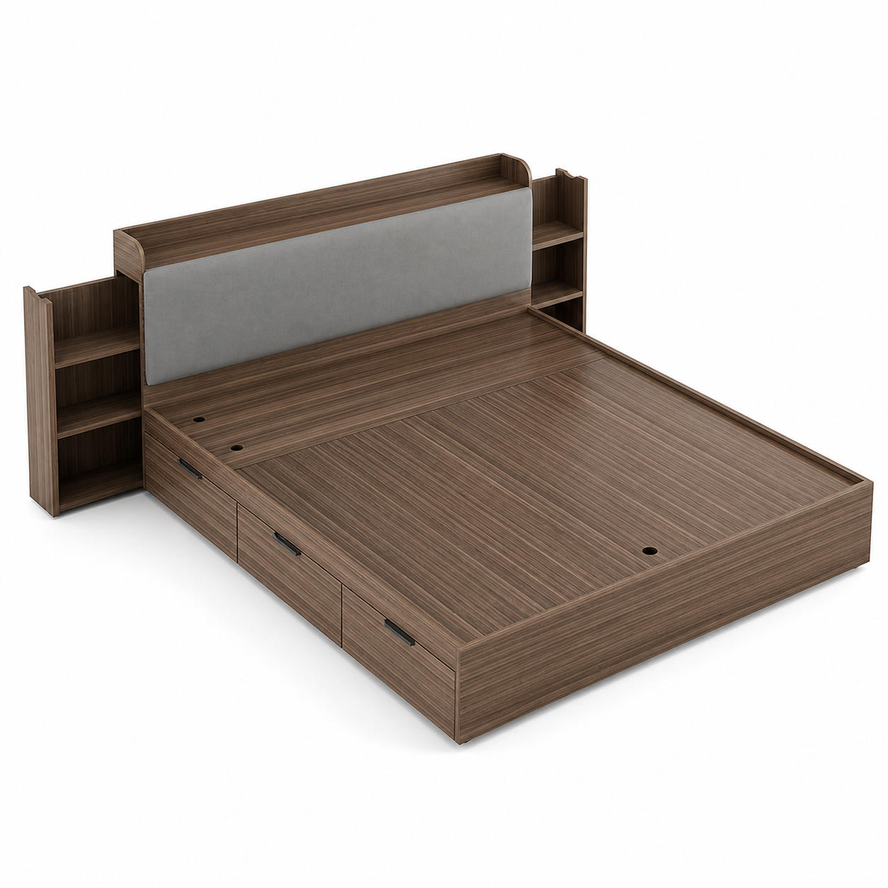 Elin - Bed, complete long-side studio bed view