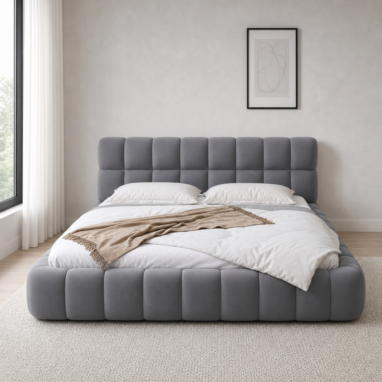 Bixed - Bed, complete straight-on bed view