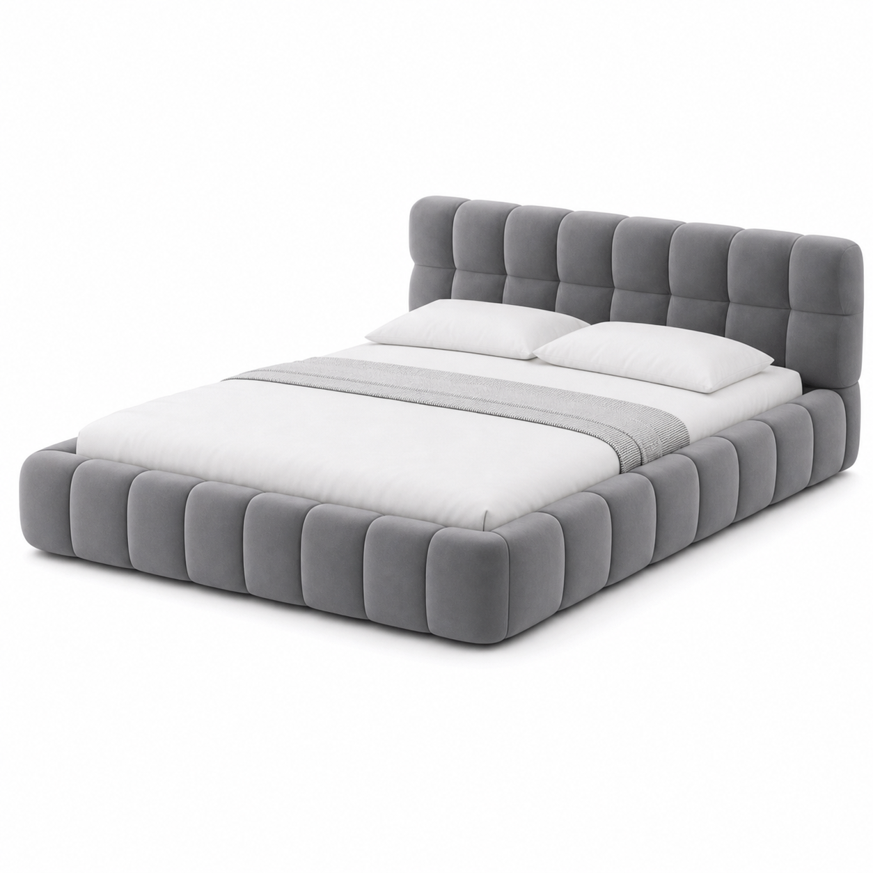 Bixed - Bed, complete front three-quarter studio bed view