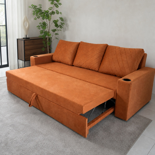 Blane - Sofa bed, source-proven open sofa-bed hero in a contemporary living room