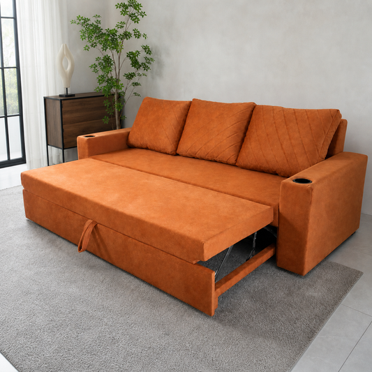 Blane - Sofa bed, alternate open sofa-bed view in the identical living room