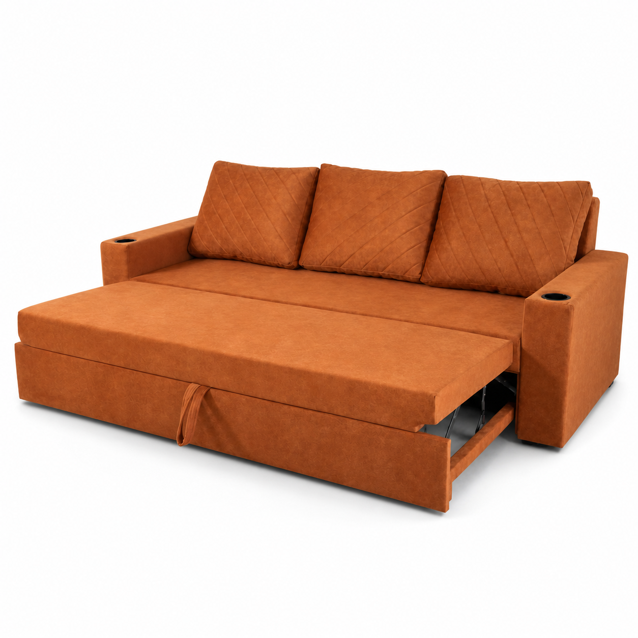 Blane - Sofa bed, open sofa-bed front studio view on pure white