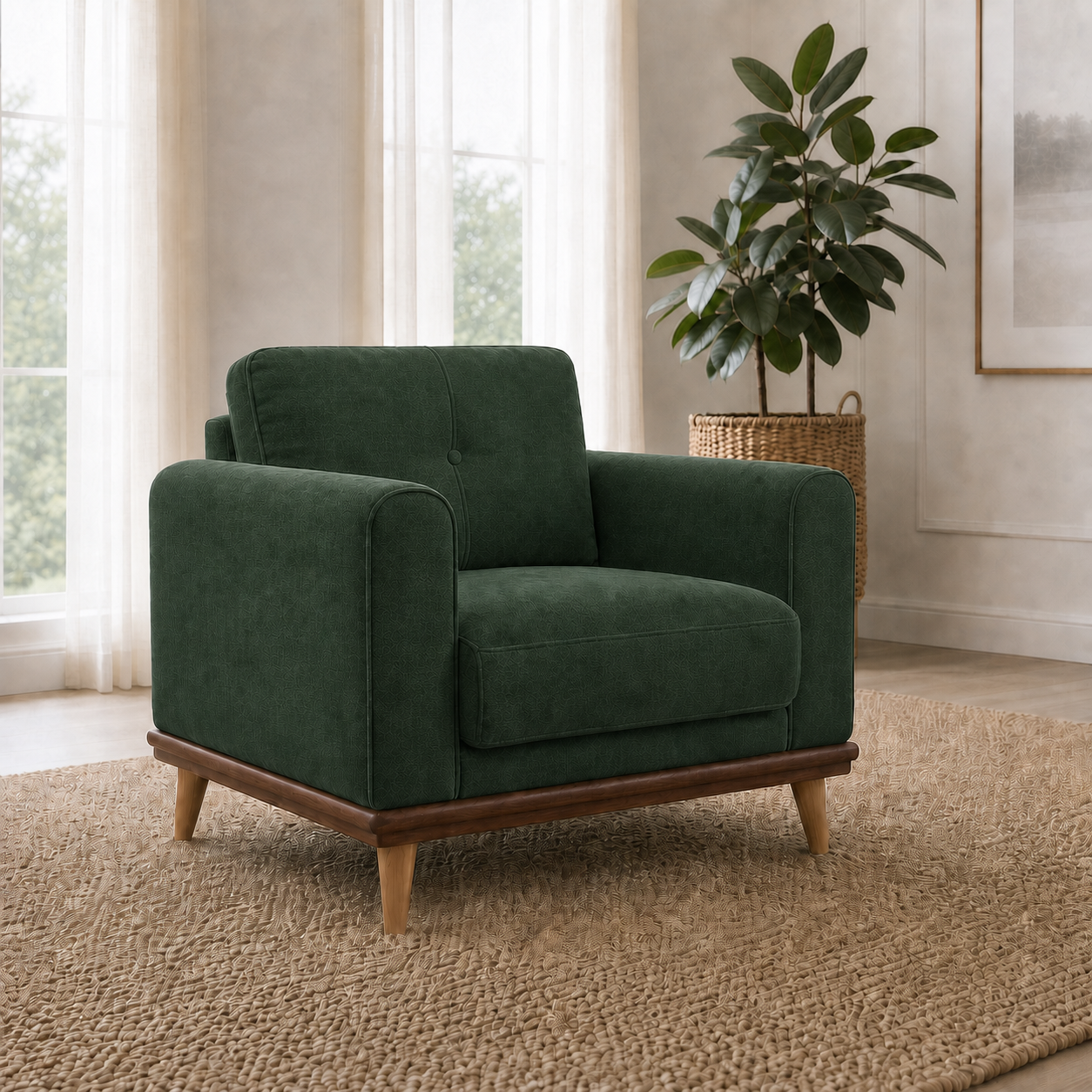 bloom-3-2-1-sofa-set 1 seater green 01 room
