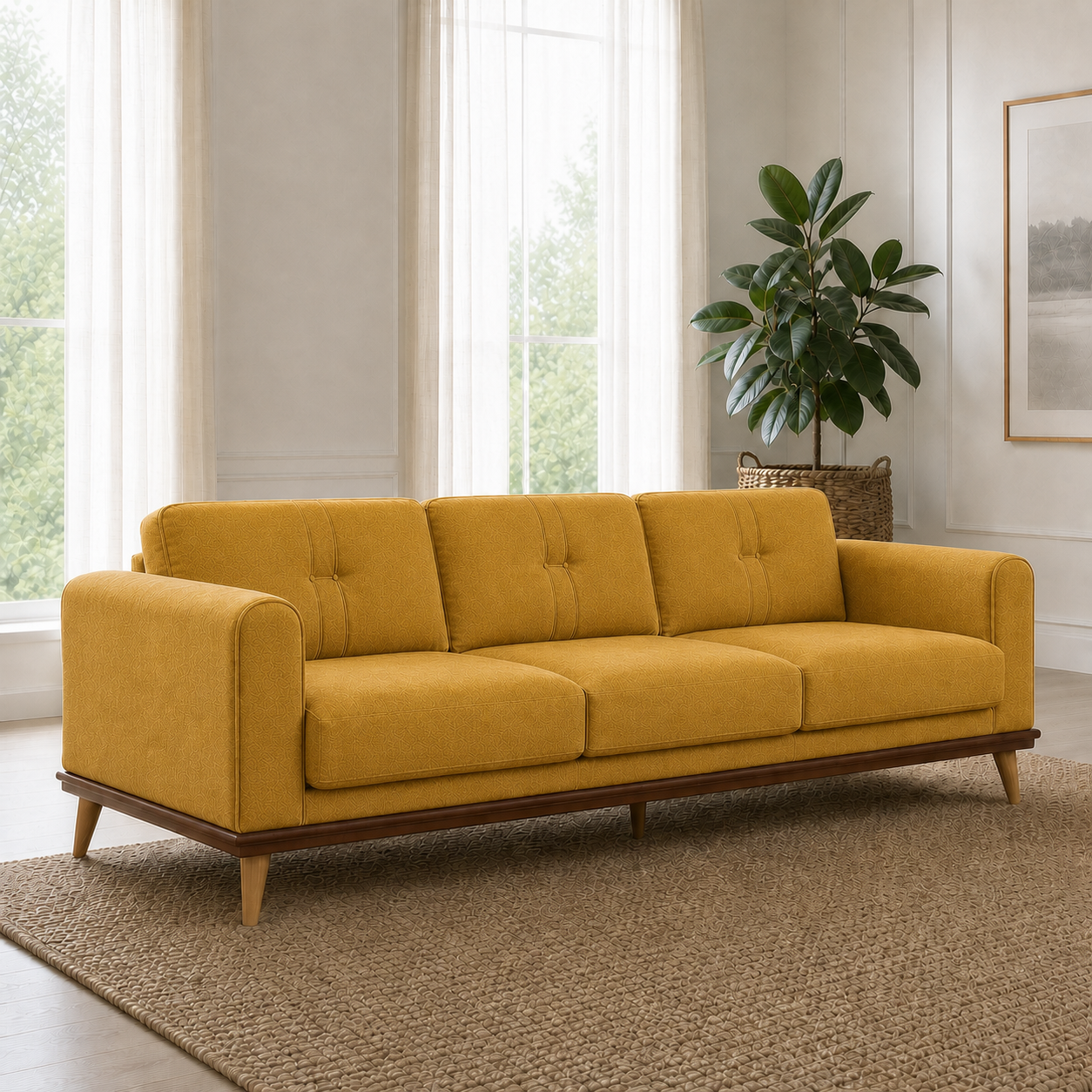 bloom-3-2-1-sofa-set 3 seater yellow 01 room