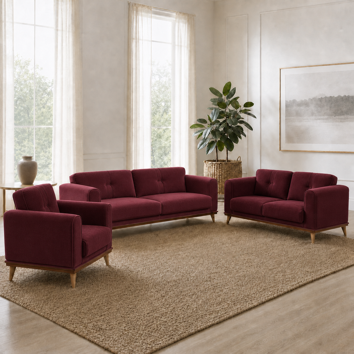 bloom-3-2-1-sofa-set 3+2+1 full set red wine 01 room