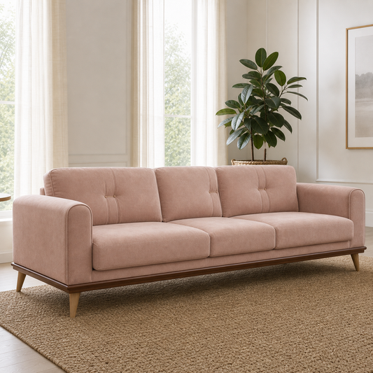 Close view of Bloom - 3+2+1 Sofa Set upholstery and construction
