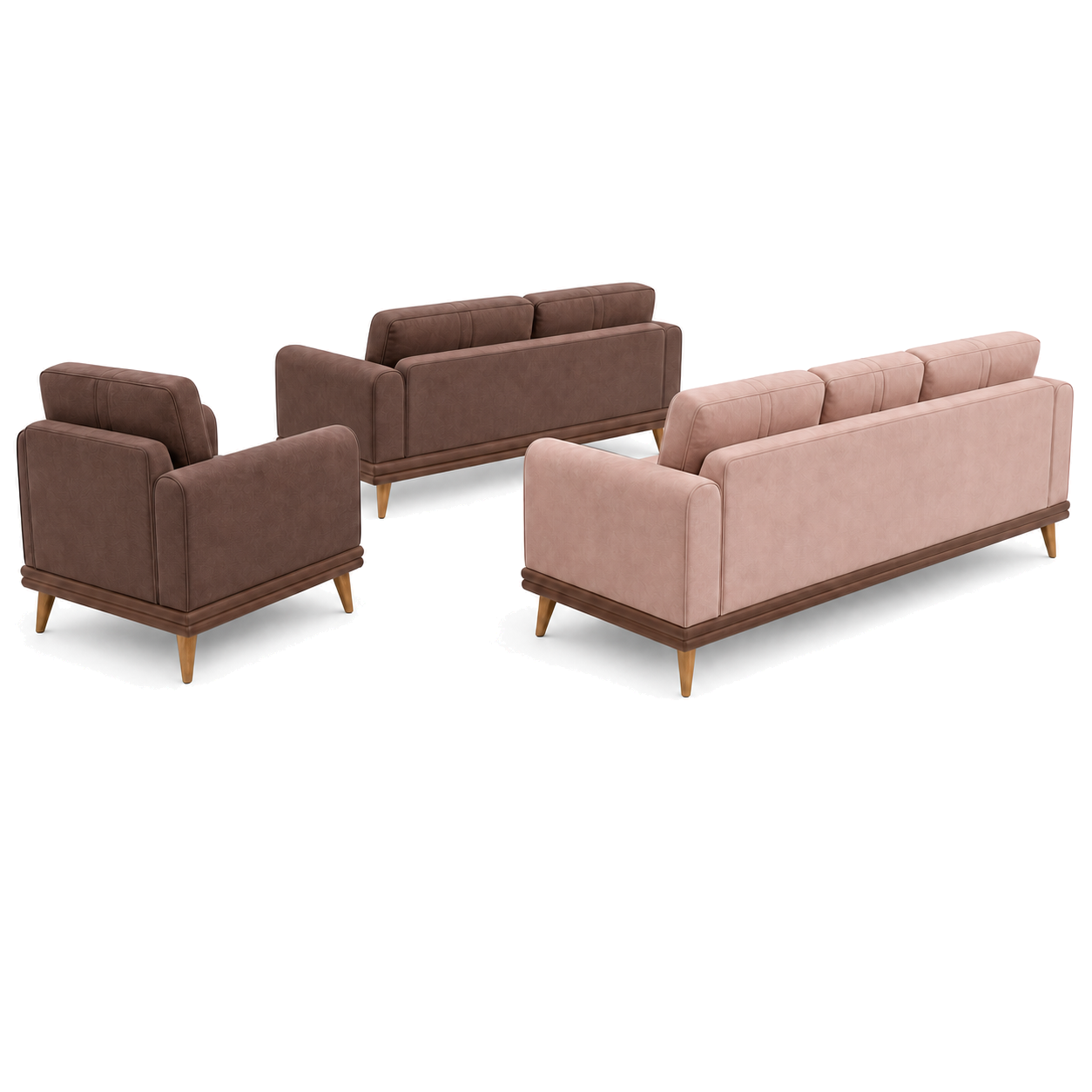 Bloom - 3+2+1 Sofa Set, complete 3+2+1 sofa set side studio view