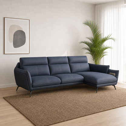 Rio blue 2 seater sectional rhs room view