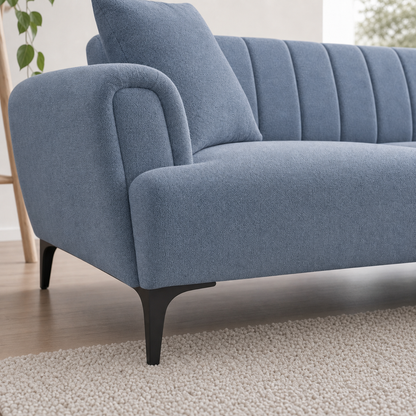 Dusk - L Shape Sectional Sofa sectional sofa blue upholstery and construction close-up