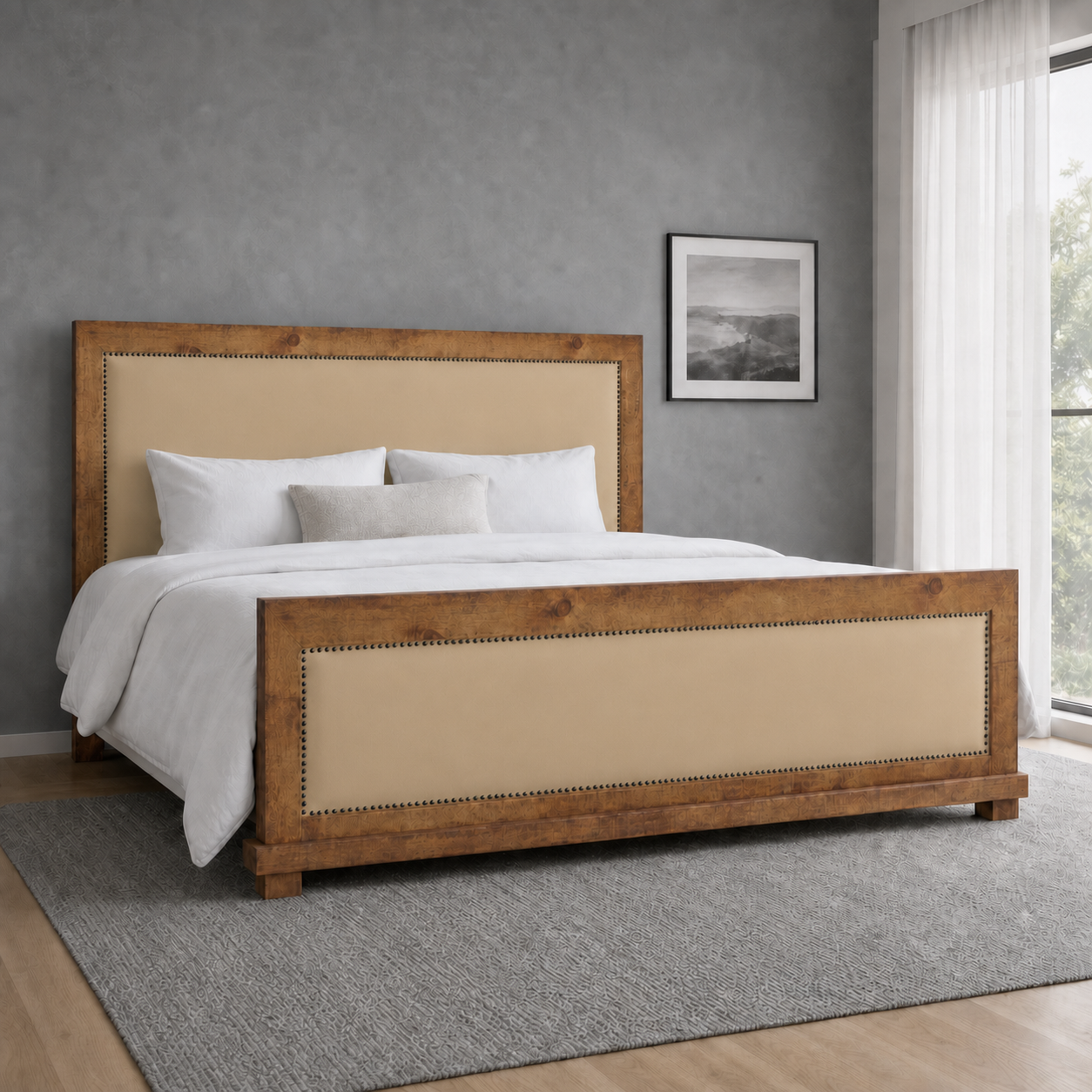 Brek - Bed Beige lifestyle view