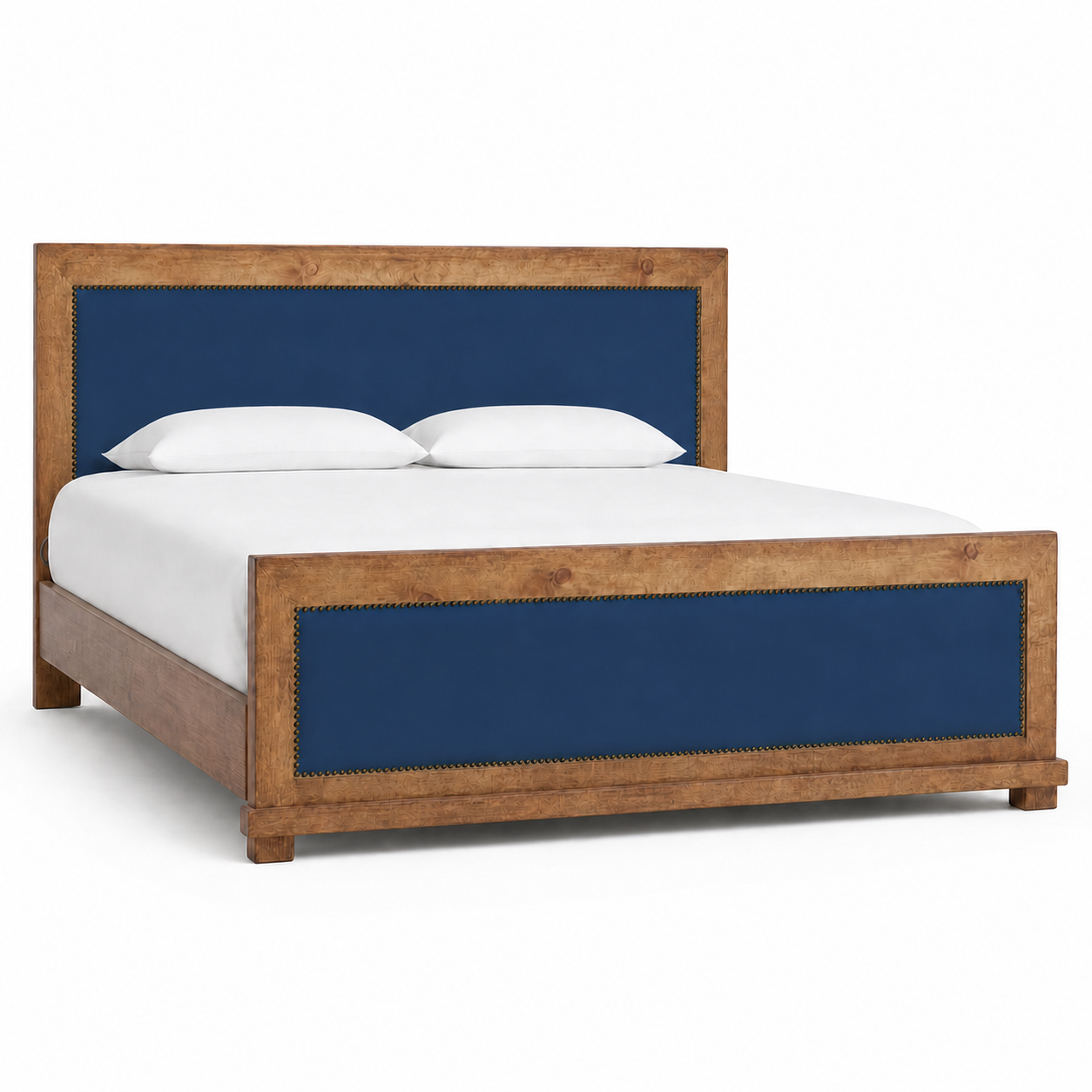 Brek - Bed Blue plain white background view