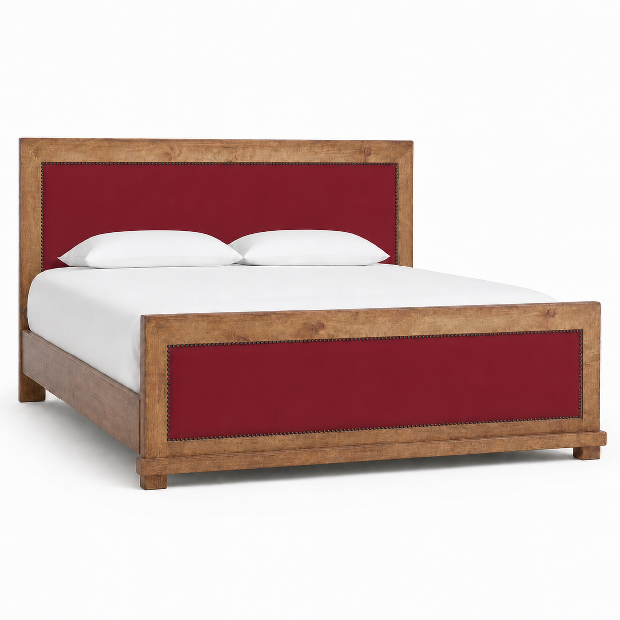 Brek - Bed Red plain white background view