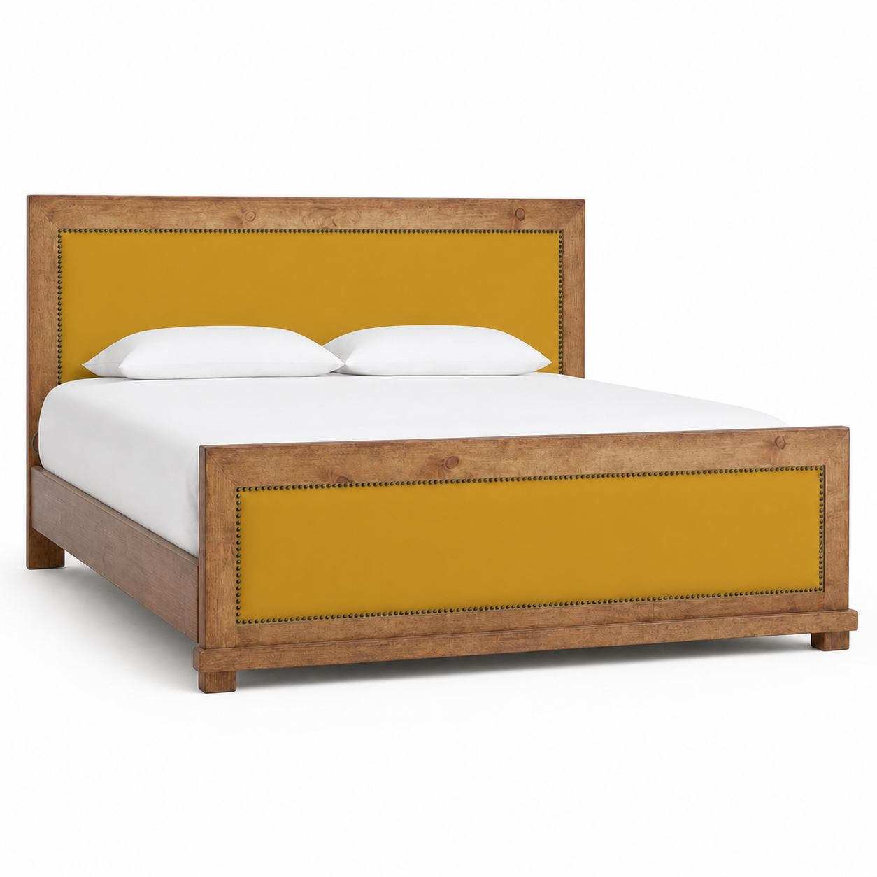Brek - Bed Yellow plain white background view