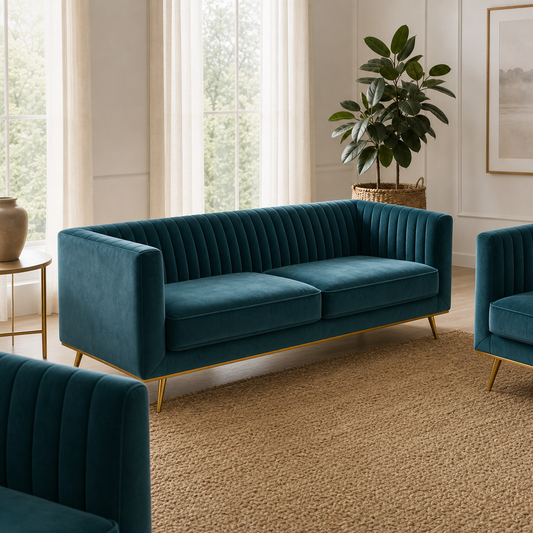 Close view of Brite - 3+2+1 Sofa Set upholstery and construction