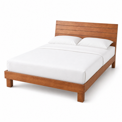 Cade - Bed, complete front three-quarter studio bed view