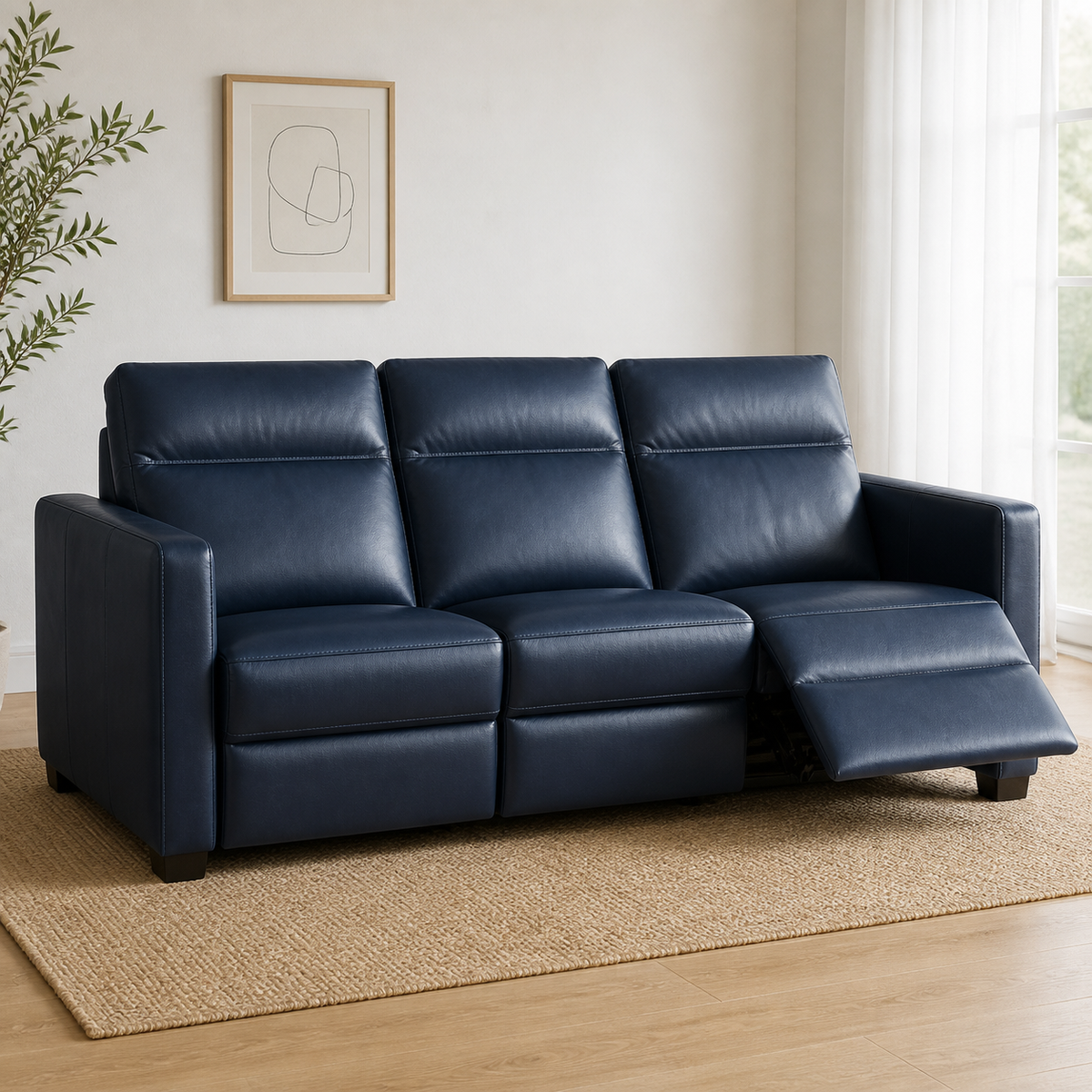 Canopy recliner 3 seater blue 01 main