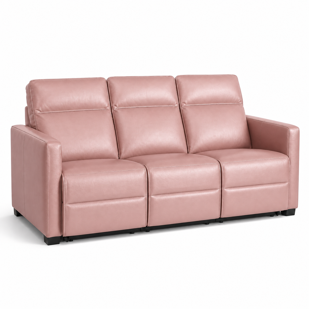 Canopy recliner 3 seater pink 02 white
