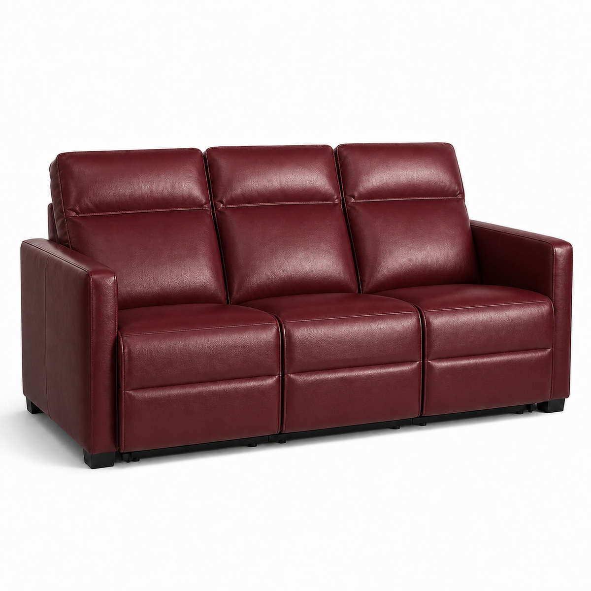 Canopy recliner 3 seater red 02 white