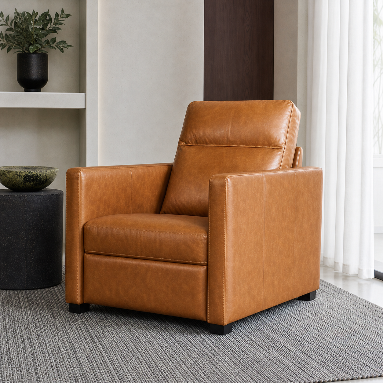 Canopy Recliner closed from an alternate angle