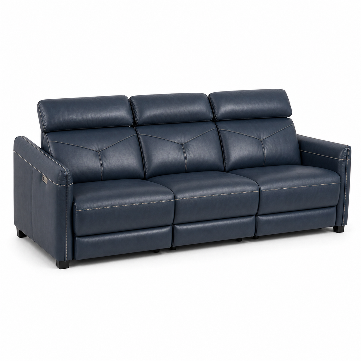 Cascade Recliner 3 seater blue 02 white