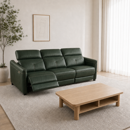 Cascade Recliner 3 seater green 01 main
