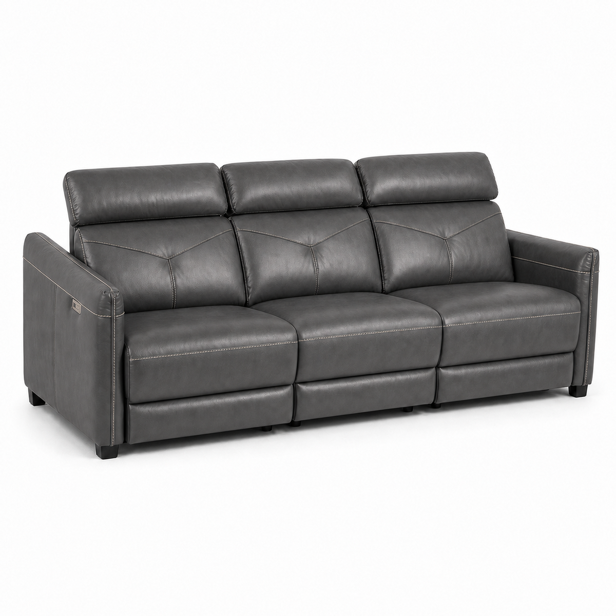 Cascade Recliner 3 seater grey 02 white
