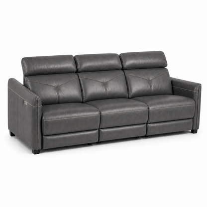Cascade Recliner 3 seater grey 02 white