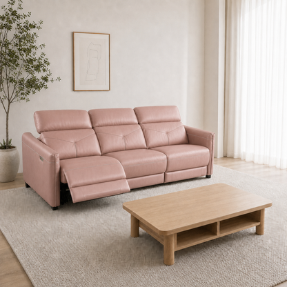 Cascade Recliner 3 seater pink 01 main