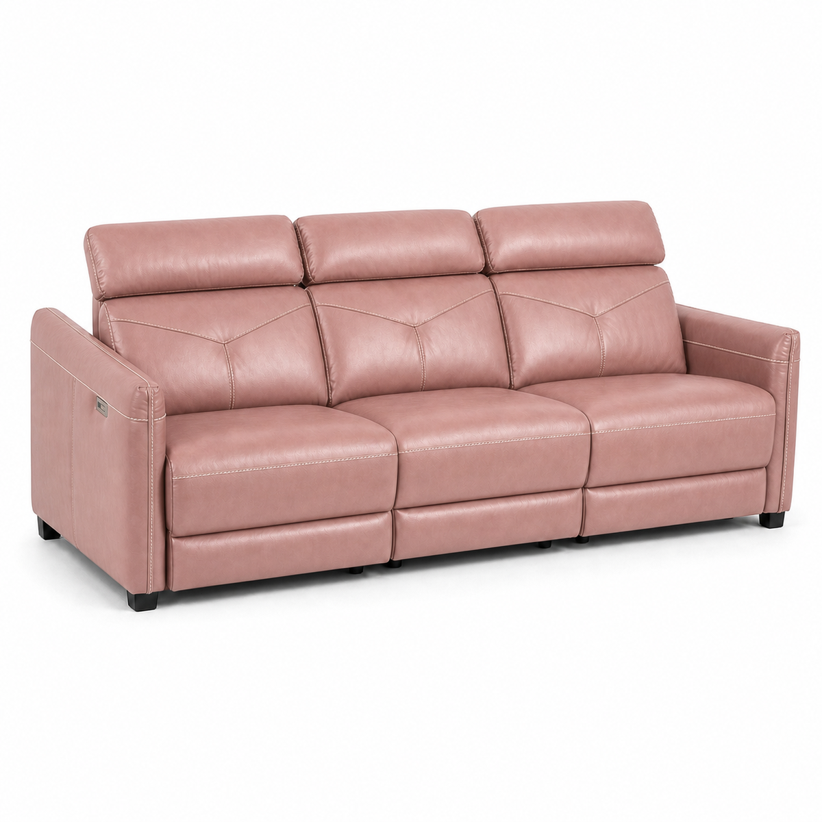 Cascade Recliner 3 seater pink 02 white