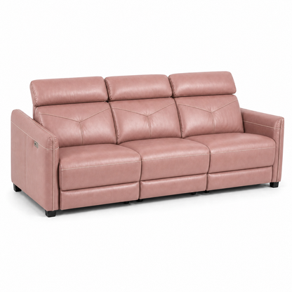 Cascade Recliner 3 seater pink 02 white
