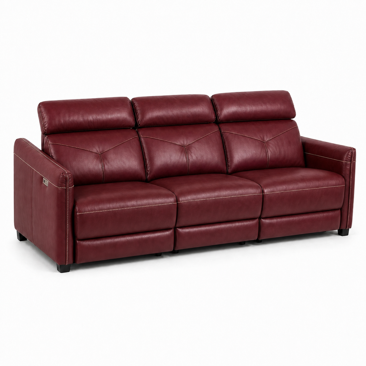 Cascade Recliner 3 seater red 02 white
