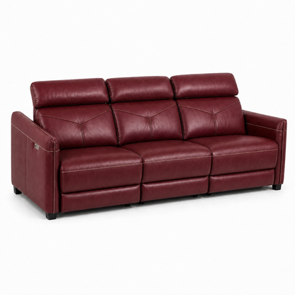 Cascade Recliner 3 seater red 02 white
