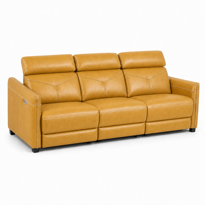 Cascade Recliner 3 seater yellow 02 white