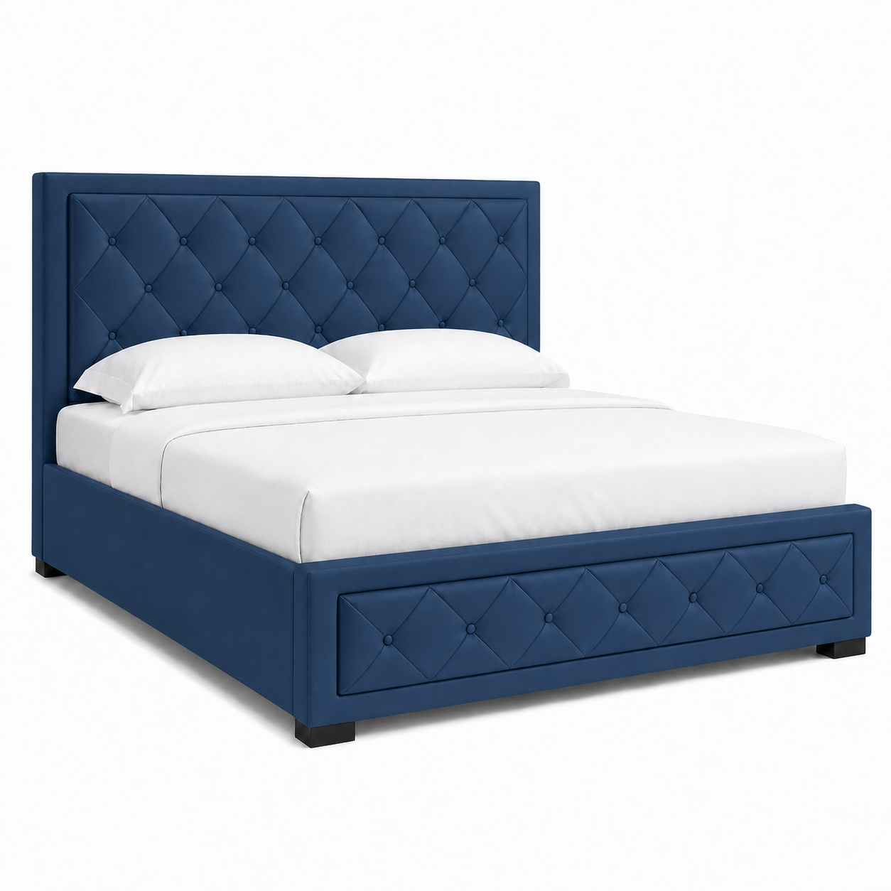 Cass - Bed Blue plain white background view