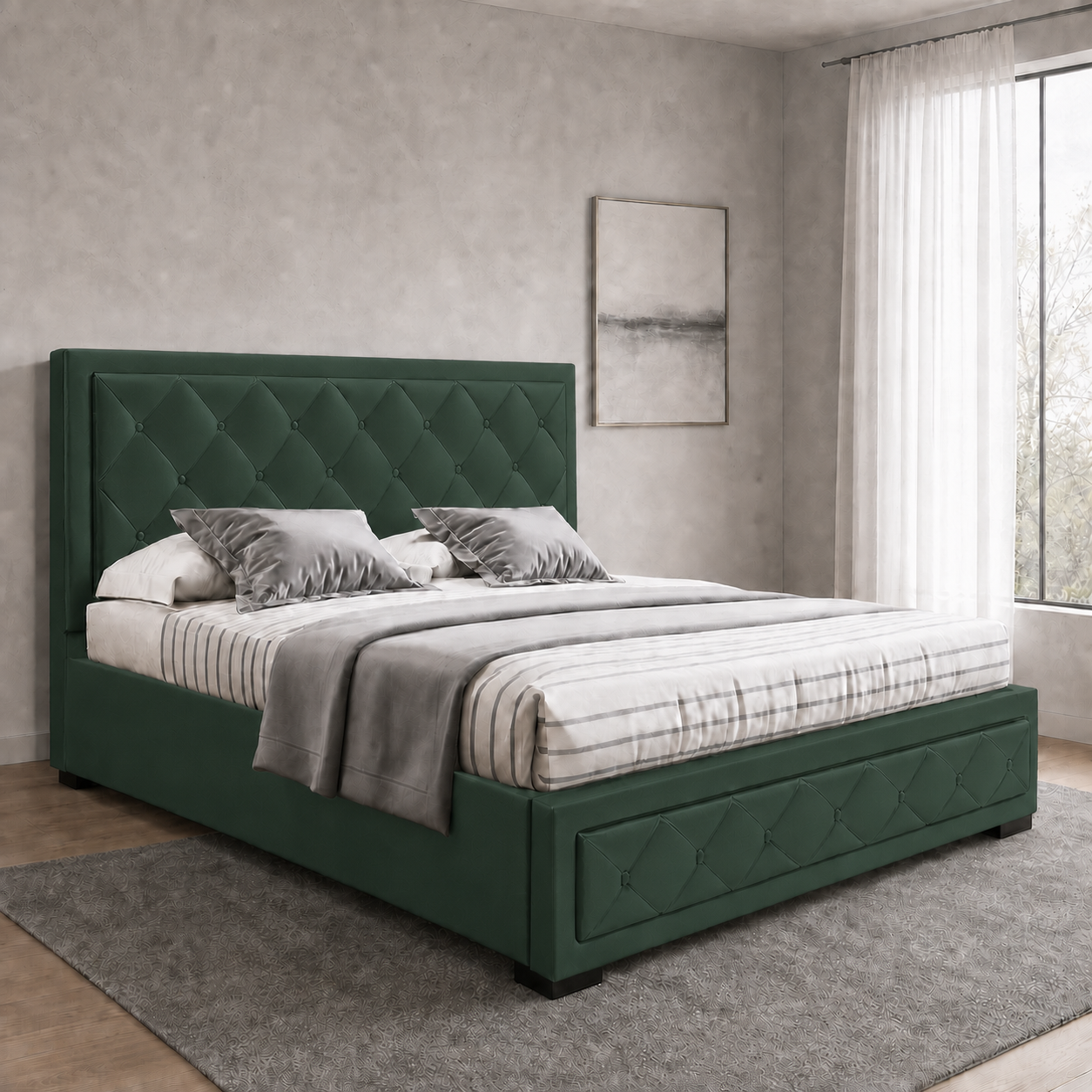 Cass - Bed Green lifestyle view