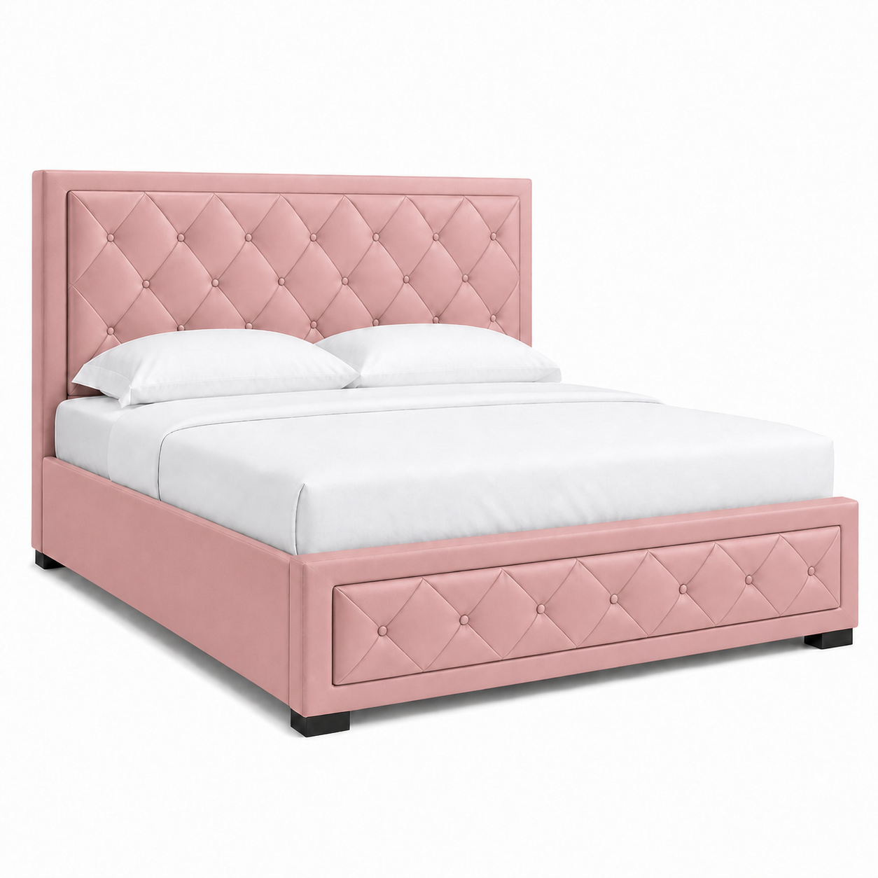 Cass - Bed Pink plain white background view