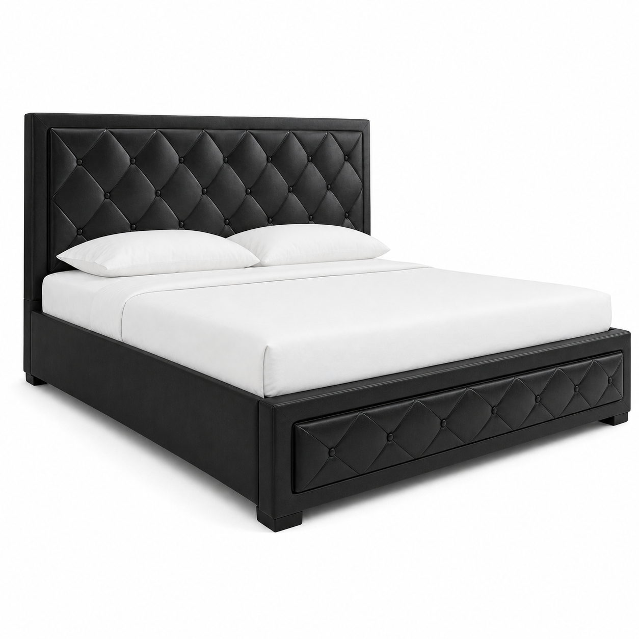 Cass - Bed, complete long-side studio bed view