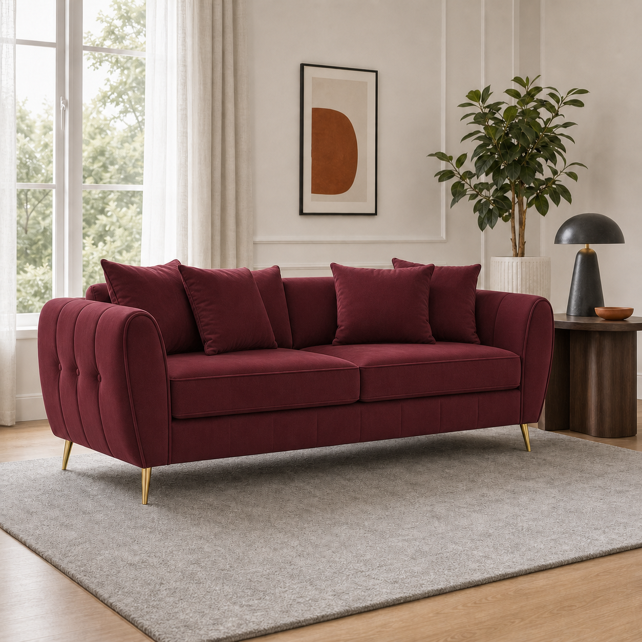 chime-3-2-1-sofa-set 3 seater red wine 01 room