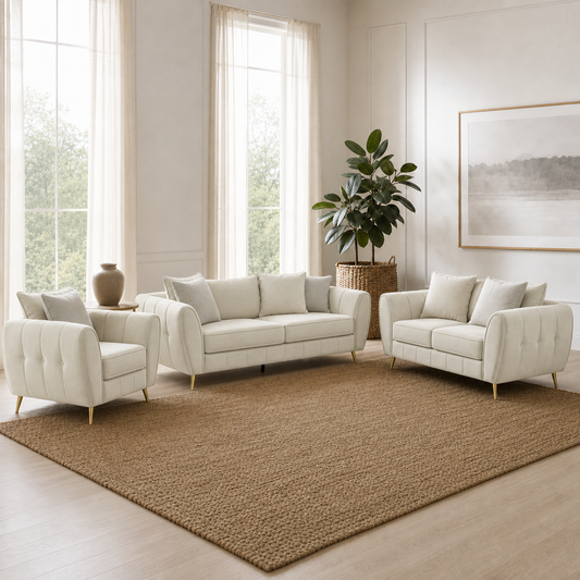 Chime - 3+2+1 Sofa Set, complete 3+2+1 sofa set in an editorial living room
