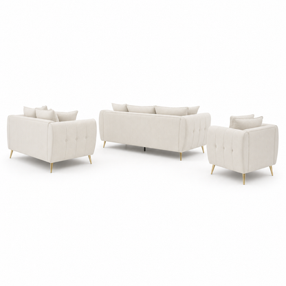 Chime - 3+2+1 Sofa Set, complete 3+2+1 sofa set side studio view